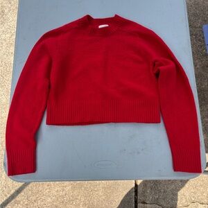 Universal Thread Red Crew Neck Cropped Sweater